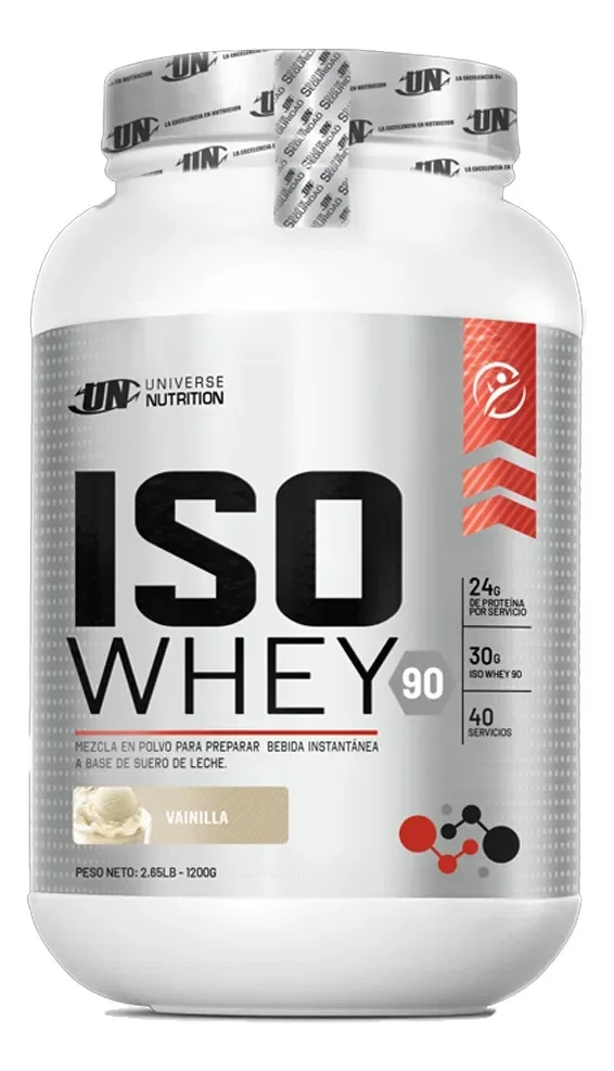 Proteína Universe Nutrition ISO Whey 90 sabor vainilla de 1.2 kg