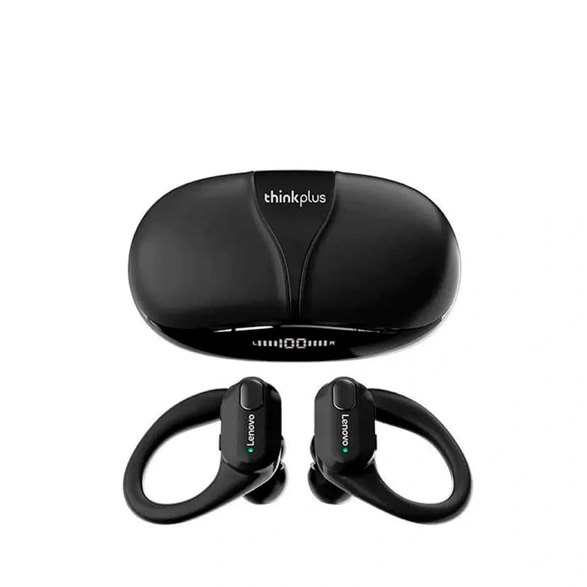Lenovo XT80 negros con ganchos deportivos y estuche thinkplus